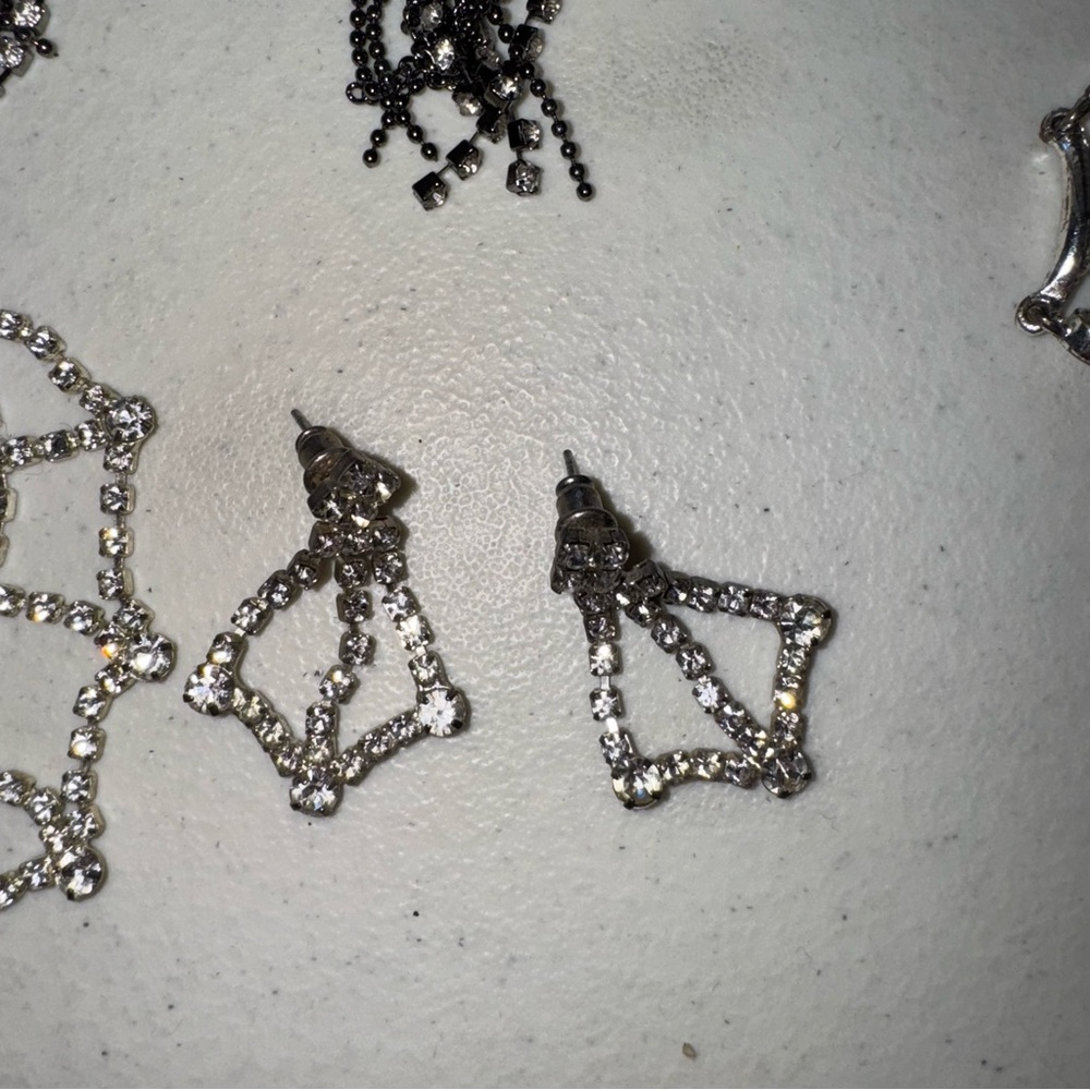 Statement & Rhinestone Jewelry Bundle Peace Signs… - image 3